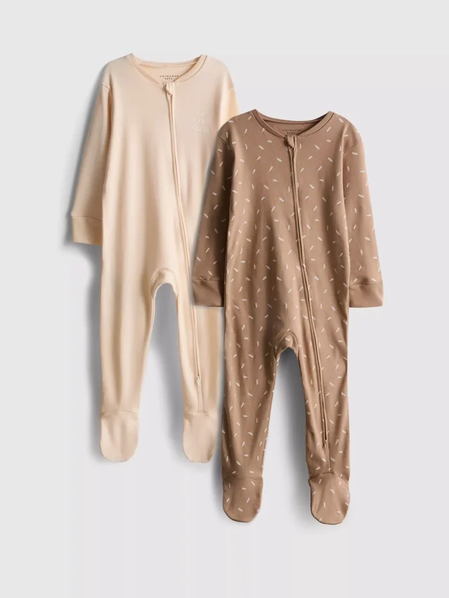 0-24 meses | Conjunto de 2 pijamas com fecho de correr