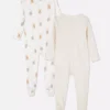 0-24 meses | Conjunto de 2 pijamas com fecho de correr