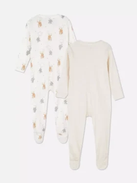 0-24 meses | Conjunto de 2 pijamas com fecho de correr