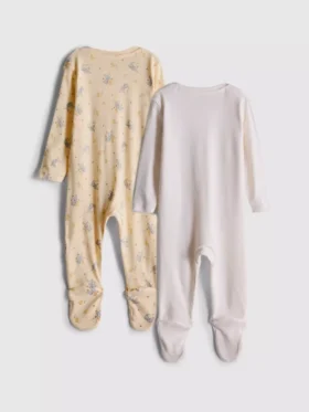 0-24 meses | Conjunto de 2 pijamas com fecho de correr bidirecional