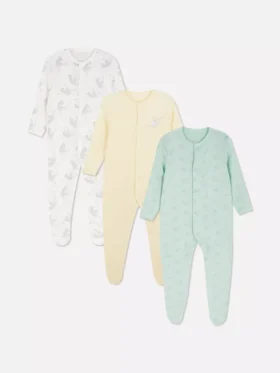 0-24 meses | Conjunto de 3 pijamas com botões de pressão do Dumbo da Disney