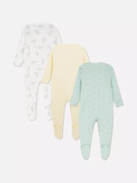0-24 meses | Conjunto de 3 pijamas com botões de pressão do Dumbo da Disney