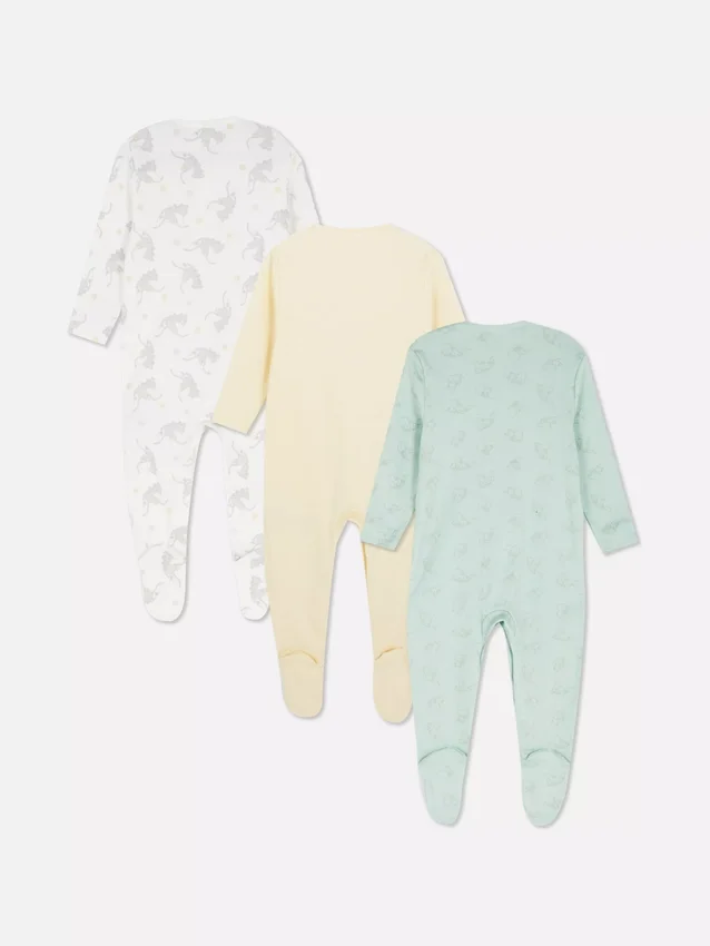 0-24 meses | Conjunto de 3 pijamas com botões de pressão do Dumbo da Disney