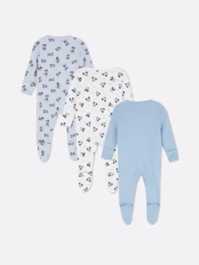 0-24 meses | Conjunto de 3 pijamas com botões de pressão do Mickey Mouse da Disney