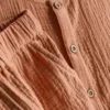 0-24 meses | Conjunto de camisa e calções em tecido de gaze