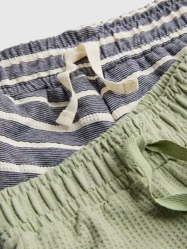 0-36 meses | Conjunto de 2 calções texturizados