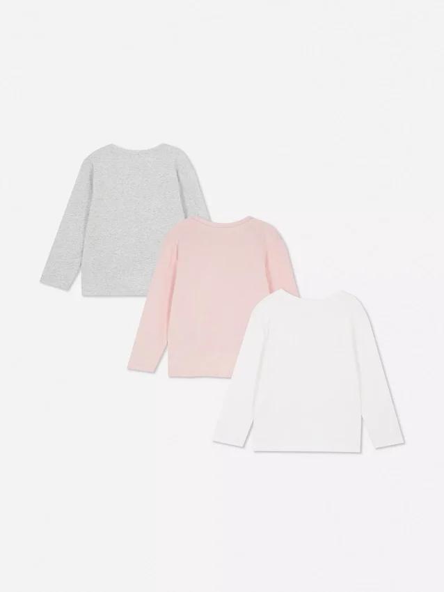0-36 meses | Conjunto de 3 camisas de manga comprida