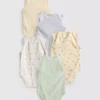 0-36 meses | Conjunto de 5 bodys sem mangas