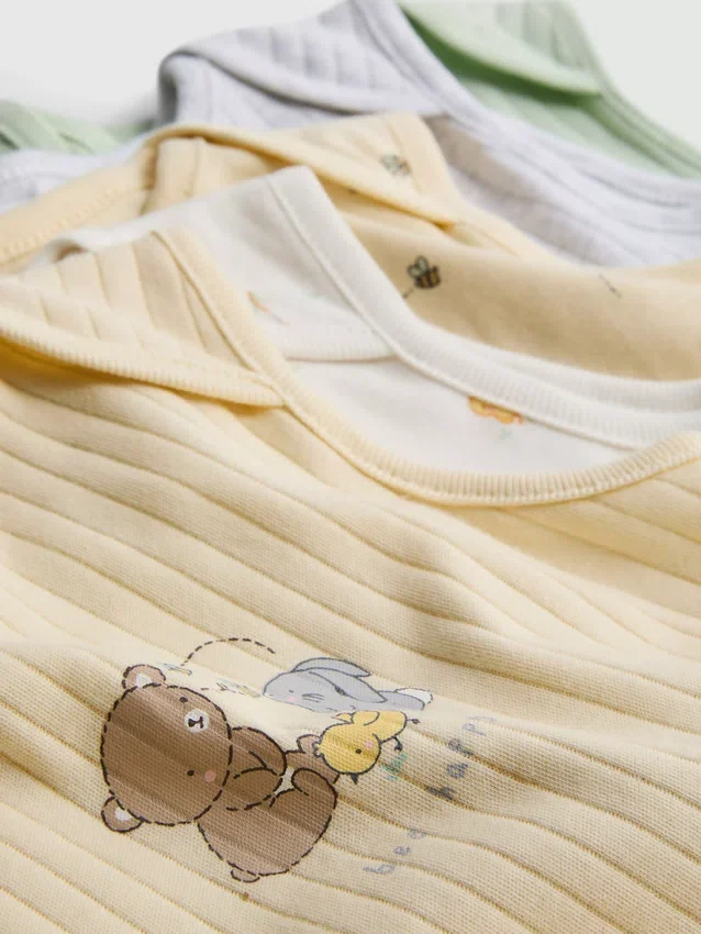 0-36 meses | Conjunto de 5 bodys sem mangas