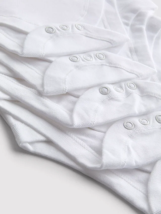 0-36 meses | Conjunto de 5 bodys sem mangas com alças