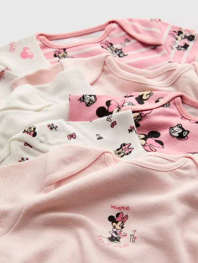 0-36 meses | Conjunto de 7 calções de manga curta da Minnie Mouse da Disney