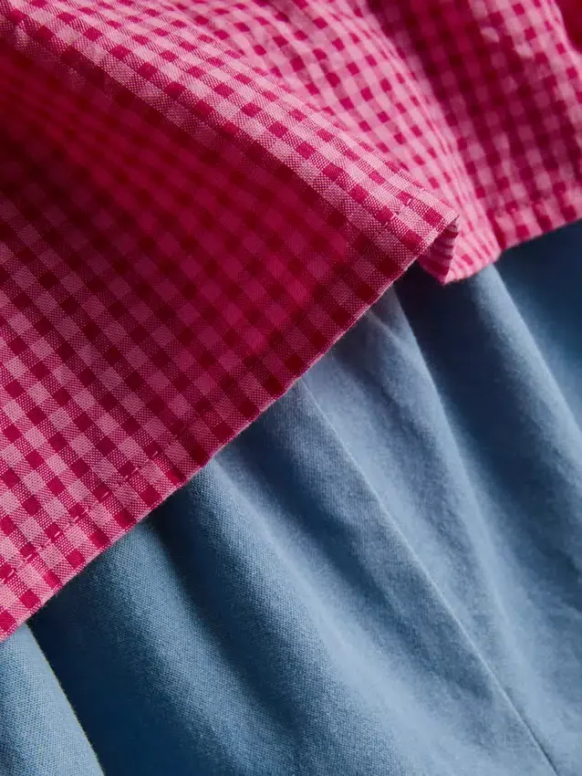 0-36 meses | Conjunto de blusa com gola e calções com folhos