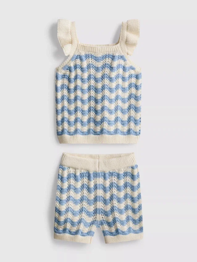 0-36 meses | Conjunto de camisola de malha e calções
