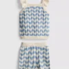 0-36 meses | Conjunto de camisola de malha e calções