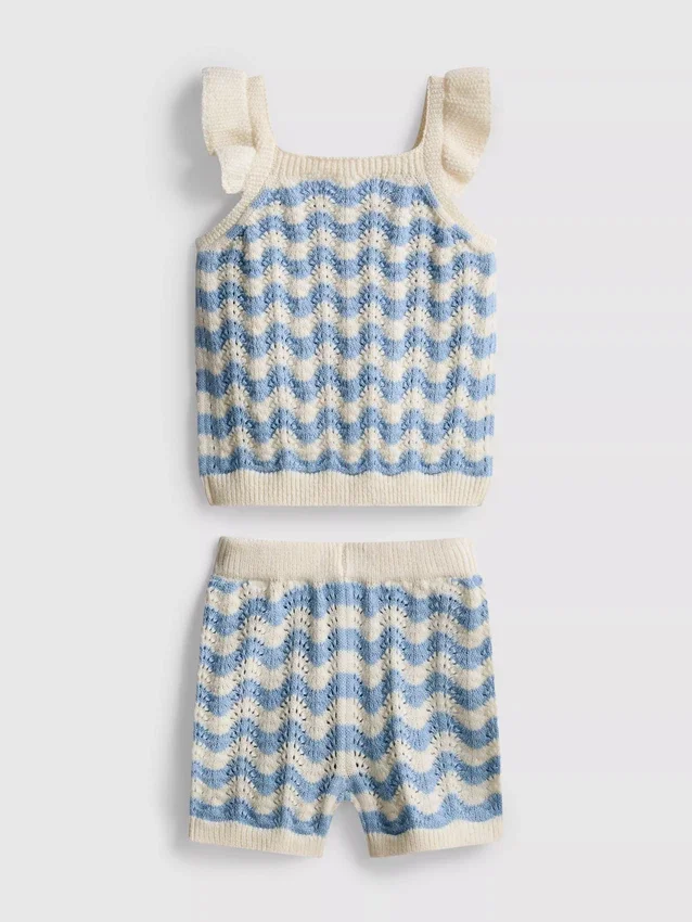 0-36 meses | Conjunto de camisola de malha e calções