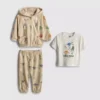 0-36 meses | Conjunto de t-shirt, camisola com capuz e calças de fato de treino «Jurassic World»