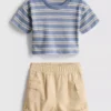 0-36 meses | Conjunto de t-shirt e calções cargo