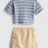 0-36 meses | Conjunto de t-shirt e calções cargo