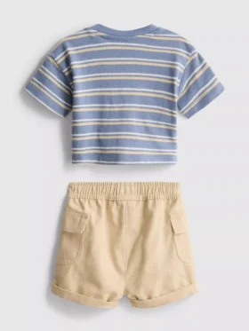 0-36 meses | Conjunto de t-shirt e calções cargo