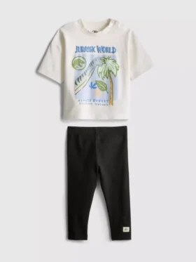 0-36 meses | Conjunto de t-shirt e leggings «Jurassic World»