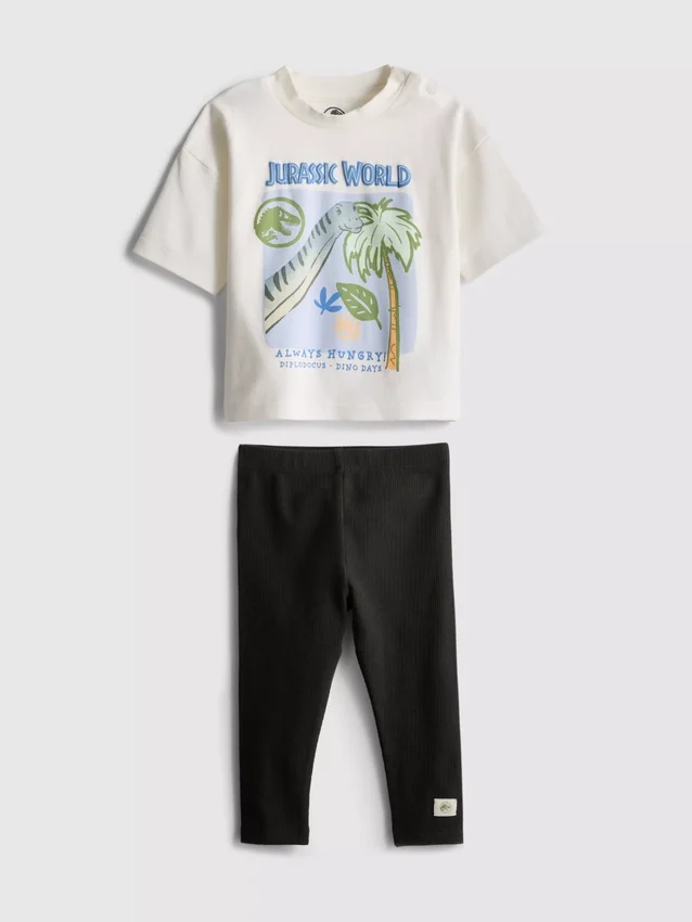 0-36 meses | Conjunto de t-shirt e leggings «Jurassic World»