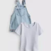 0-36 meses | Conjunto de t-shirt e macacão com bordados de frutas