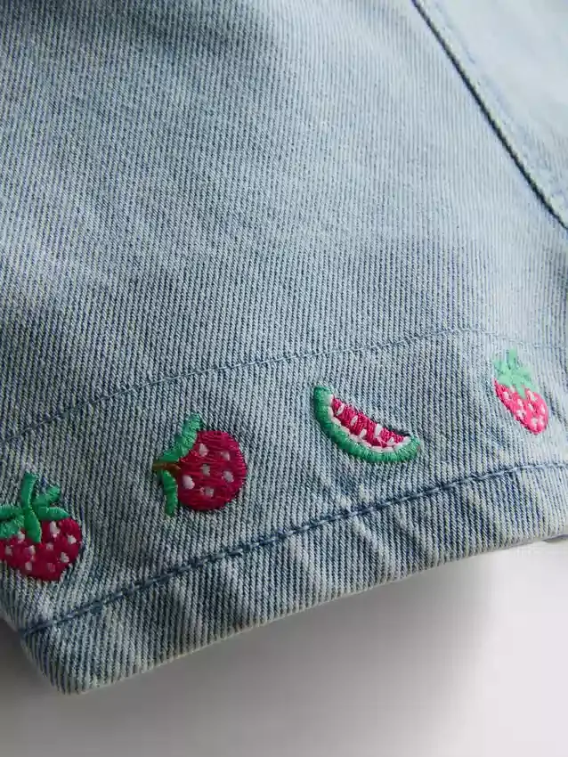 0-36 meses | Conjunto de t-shirt e macacão com bordados de frutas