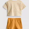 0-36 meses | Conjunto de t-shirt larga e calções