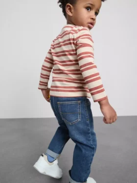 0-36 meses | Jeans com bainha enrolada