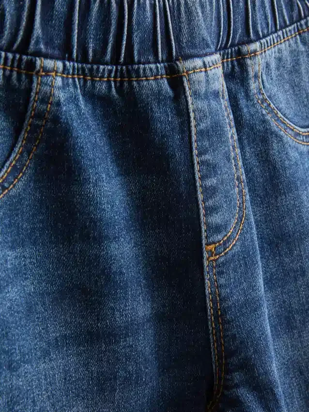 0-36 meses | Jeans com bainha enrolada