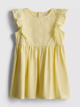 0-36 meses | vestido com babados em bordado inglês