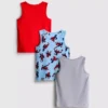 1,5-10 anos | Conjunto de 3 camisolas sem mangas Marvel Spider-Man