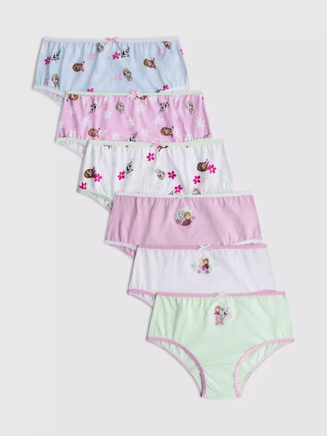 1,5-10 anos | Conjunto de 6 cuecas «Frozen» da Disney