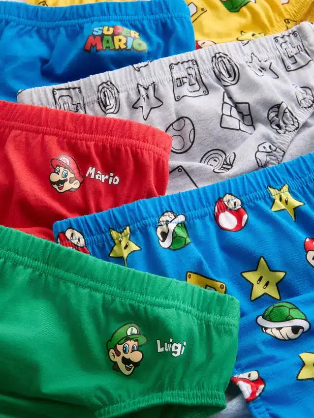 1,5-10 anos | Conjuntos de 6 cuecas Super Mario