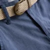 1,5-12 anos | Calções chino com cinto em mistura de linho da coleção «The Edit»