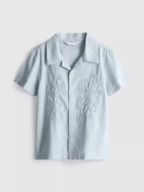 1,5-12 anos | Camisa bordada com motivos florais em algodão da The Edit