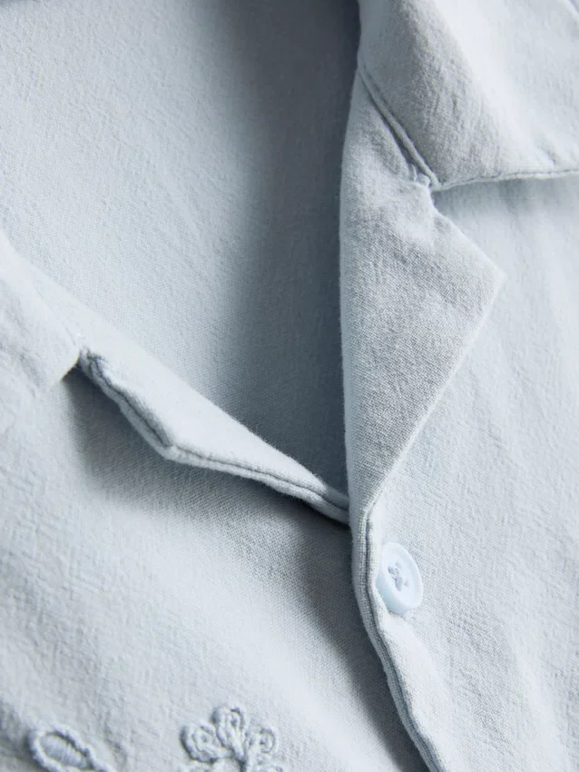 1,5-12 anos | Camisa bordada com motivos florais em algodão da The Edit