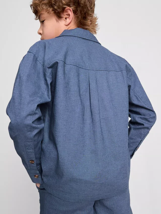 1,5-12 anos | Camisa larga em mistura de linho da The Edit