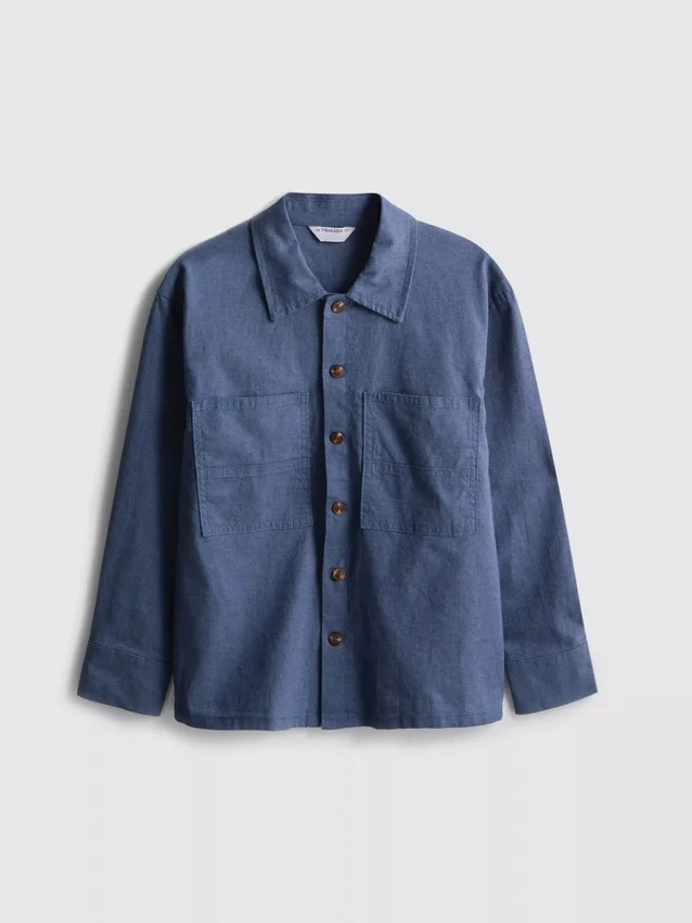1,5-12 anos | Camisa larga em mistura de linho da The Edit