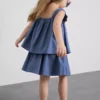 1,5-12 anos | Conjunto da The Edit composto por blusa e saia com apliques florais em mistura de linho