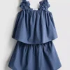 1,5-12 anos | Conjunto da The Edit composto por blusa e saia com apliques florais em mistura de linho