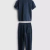 1,5-12 anos | Conjunto de camisas e calças com riscas texturadas em algodão da The Edit