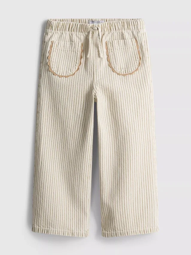 1,5-12 anos | Jeans de algodão com riscas finas da The Edit