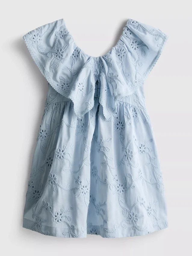 1,5-12 anos | vestido smock bordado com motivos florais da coleção «The Edit»