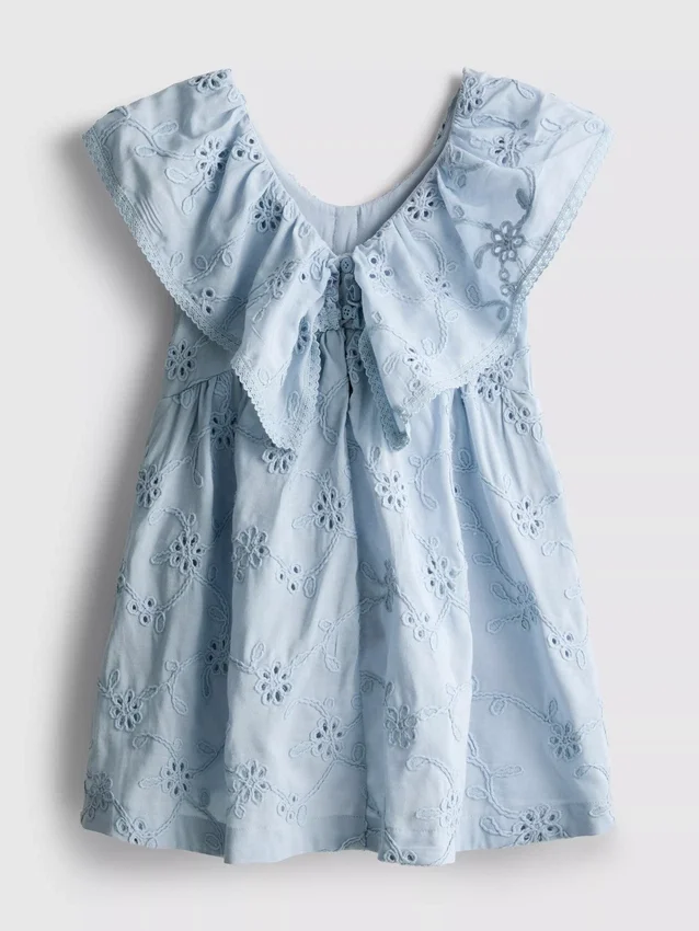 1,5-12 anos | vestido smock bordado com motivos florais da coleção «The Edit»