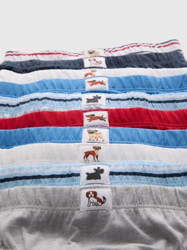 1,5-14 anos | Conjuntos de 10 cuecas com estampado de cães