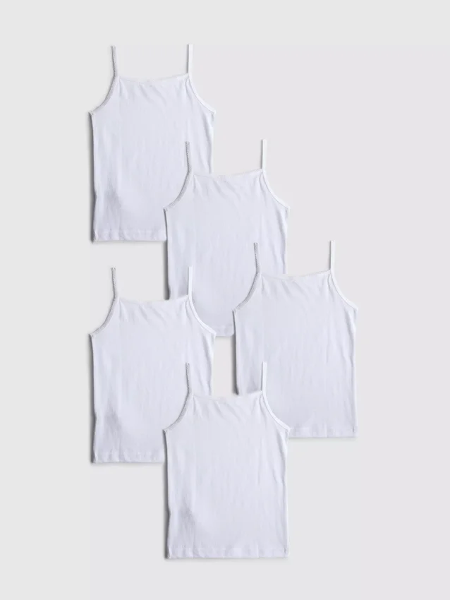 1,5-15 anos | Conjunto de 5 tops tipo cami