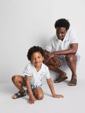 1,5-7 anos | Camisa com bordado de peixe