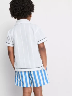 1,5-7 anos | Camisa com bordado de peixe
