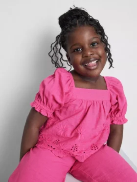 1,5-8 anos | blusa com bordado floral